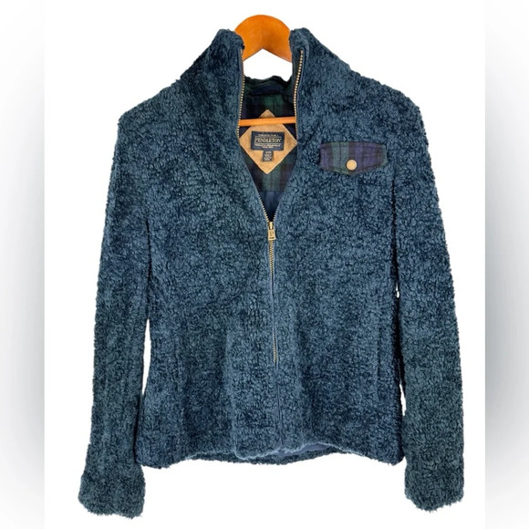 Pendleton Sherpa fuzzy and wool zip front jacket women’s small - Picture 2 of 9